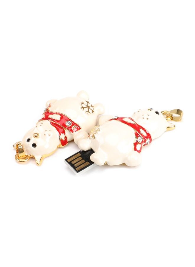Snow Bear Flash Drive C9499-32GB-1 Beige/Red/Gold - Image 3