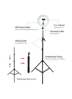 Womdee Selfie Ring Light With Tripod Stand Black  - Image 3