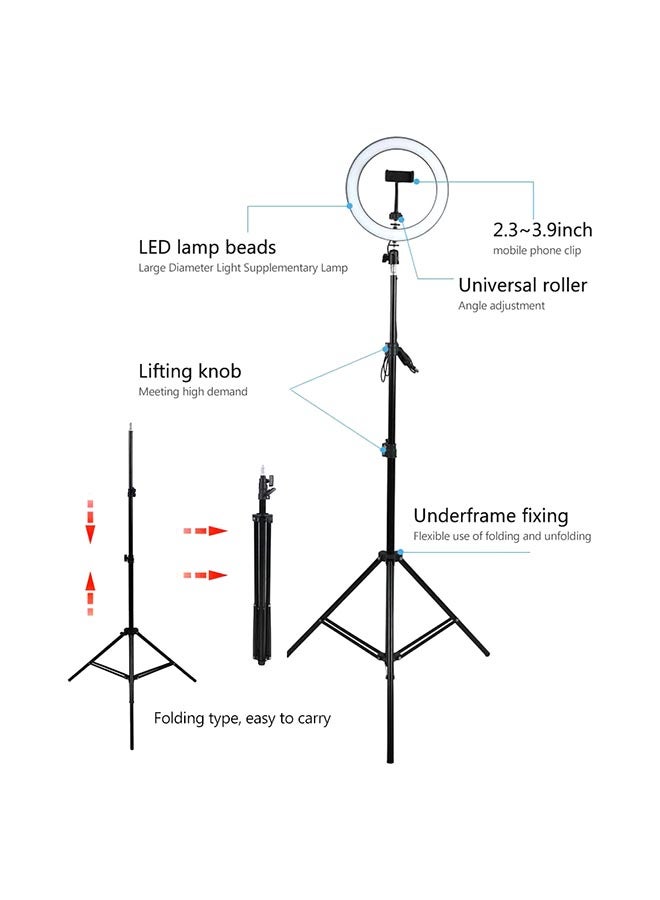 Womdee - Selfie Ring Light With Tripod Stand Black - Image 1