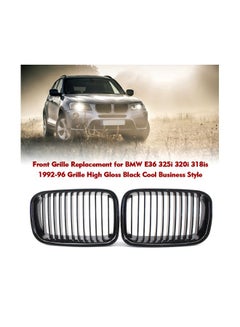 Generic 2-Piece Replacement Front Grille For BMW E36 325i 320i 318is 1992-96  - Image 2