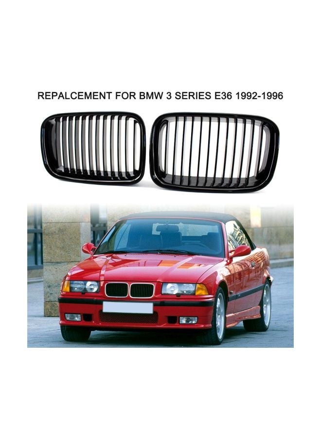 Generic 2-Piece Replacement Car Front Grilles For BMW 3 Series E36 1992-1996  - Image 4