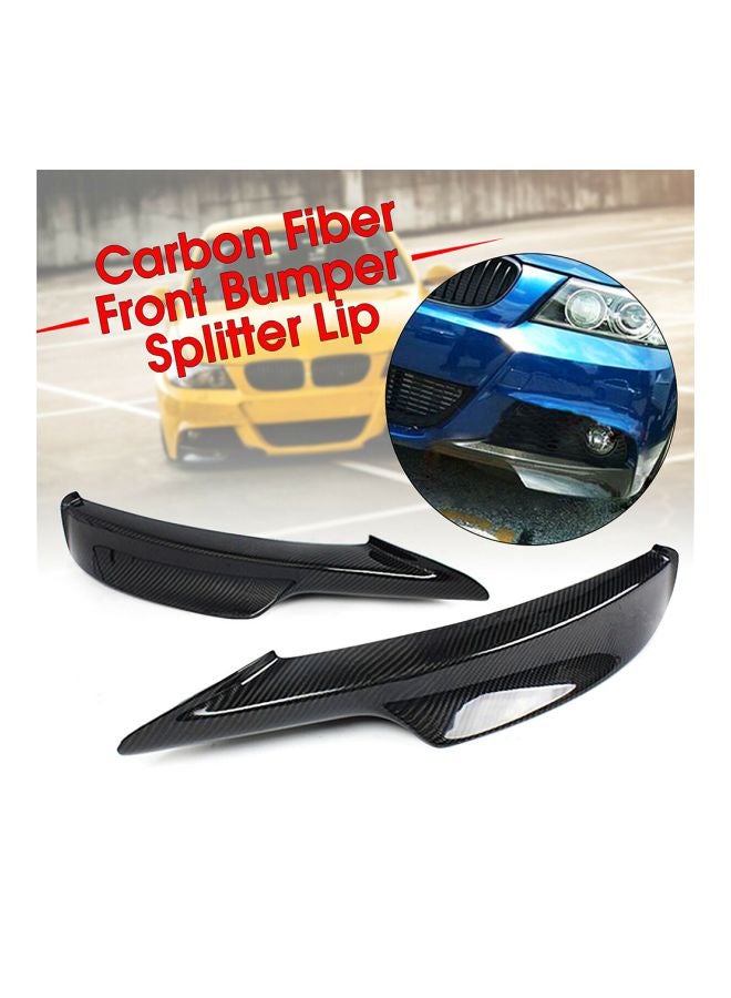 Generic 2-Piece Carbon Fiber Front Bumper Splitter Lip  - Image 5