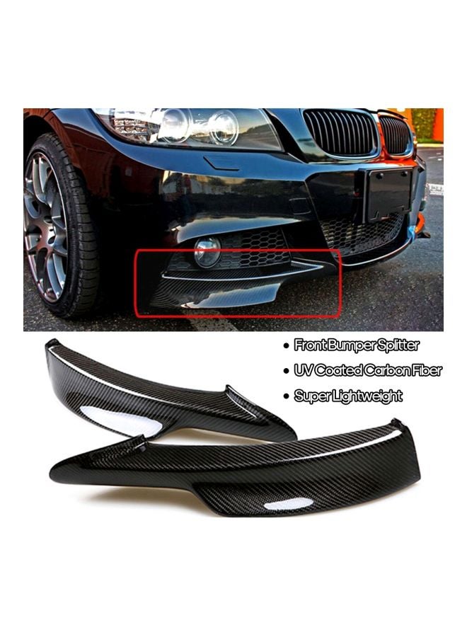 Generic 2-Piece Carbon Fiber Front Bumper Splitter Lip  - Image 4