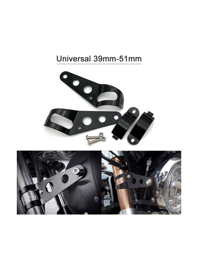Generic Universal Headlight Mount Brackets Fork Ear Set  - Image 2