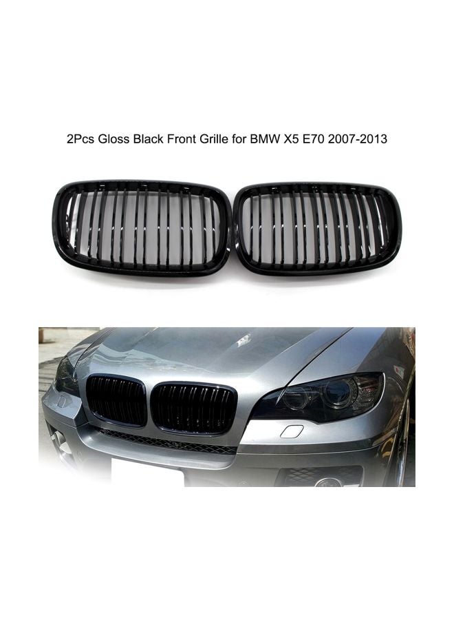 Generic 2-Piece Replacement Front Bumper Racing Grill Set For BMW X5 E70  - Image 2