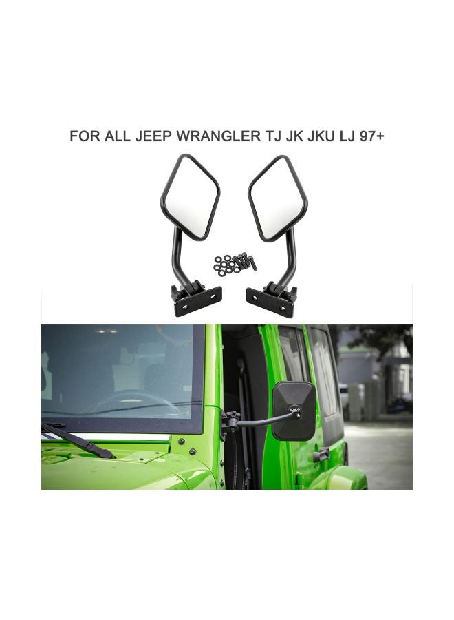 KKmoon - 2-Piece Side View Mirrors For Jeep Wrangler - Image 1