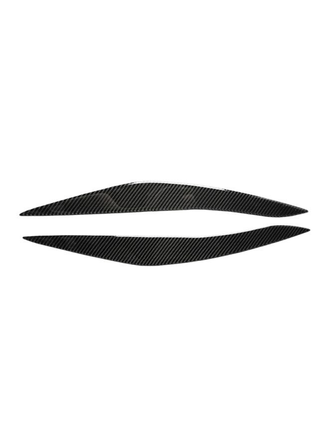 2-Piece Carbon Fiber Headlight Eyebrow Eyelids For BMW F10 5 Series 2010-2013 - Image 1