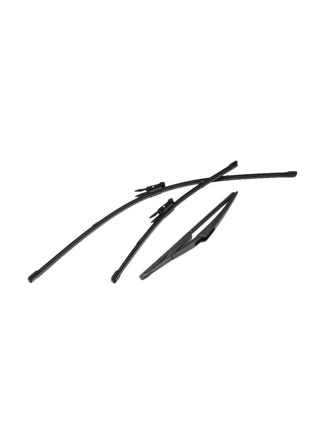 Generic - 3-Piece Front Rear Windshield Wiper Blades For Fiat Grande Punto Set - Image 1