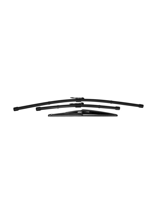 Generic - 3-Piece Front Rear Windshield Wiper Blades For Fiat Grande Punto Set - Image 1