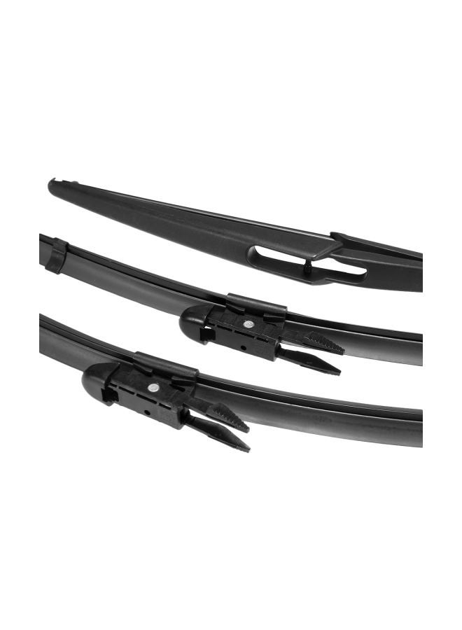 Generic - 3-Piece Front Rear Windshield Wiper Blades For Fiat Grande Punto Set - Image 1