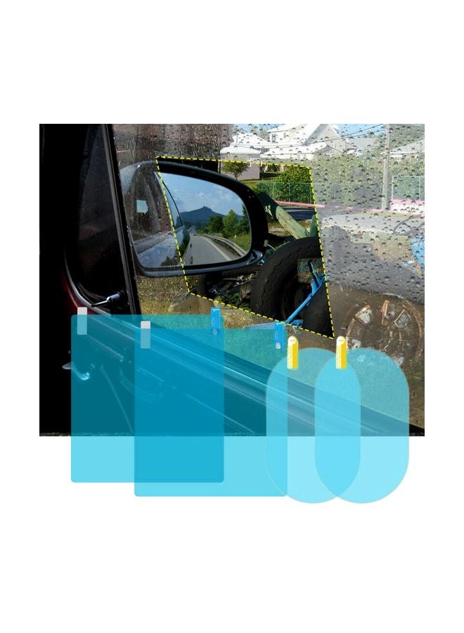 Generic 4-Piece Car Rear View Mirror Side Window Protective Film Set  - Image 2