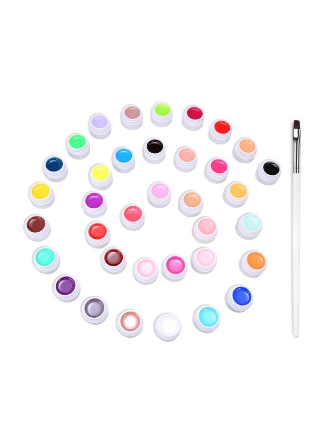 ANSELF 36-Piece Nail Art Colour Set Multicolour - Image 1