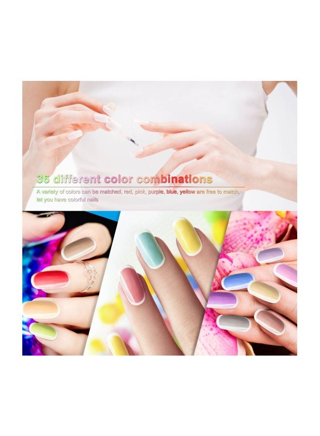 ANSELF 36-Piece Nail Art Colour Set Multicolour - Image 2