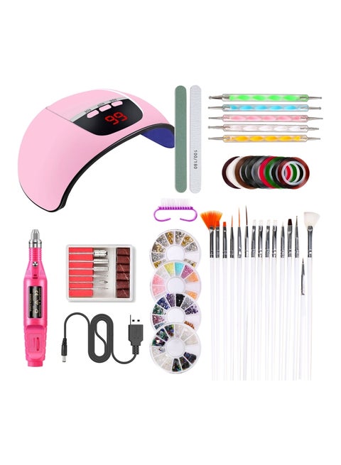 Nail Tool Kit Pink/White/Green