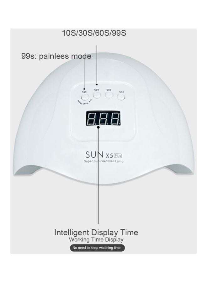 صن مجفف أظافر X5 بلس بمصباح بإضاءة LED يعمل بالأشعة فوق البنفسجيّة أبيض - Image 5