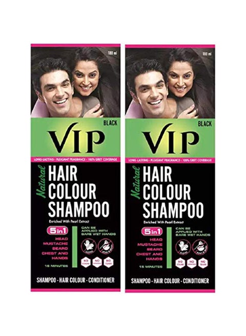 Pack Of 2 Hair Colour Shampoo Multicolour 180ml