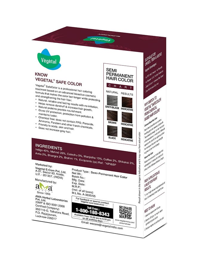 Vegetal Organic Safe Permanent  Hair Color Burgundy 50grams - Image 2