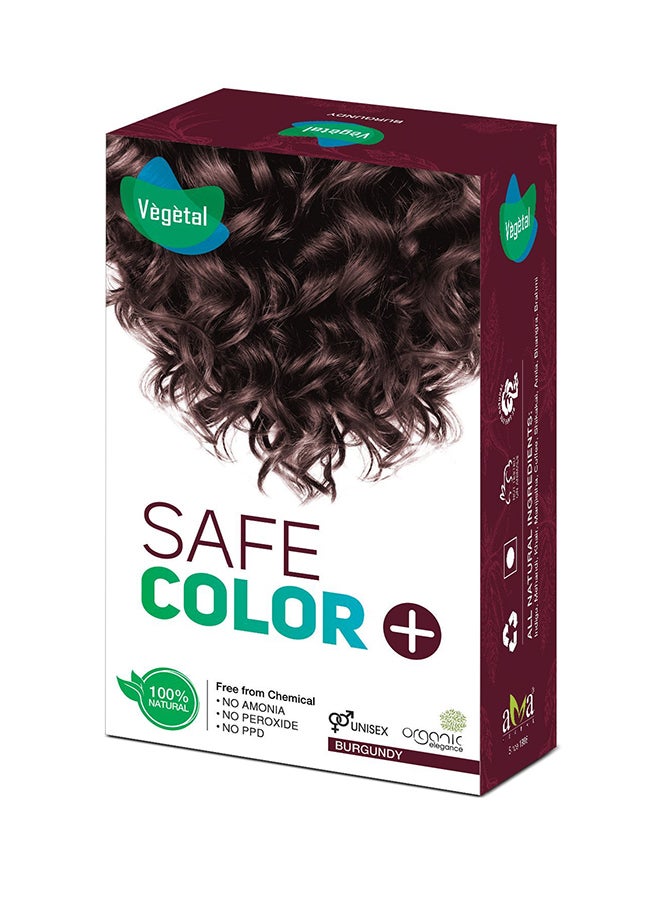 Vegetal Organic Safe Permanent  Hair Color Burgundy 50grams - Image 1