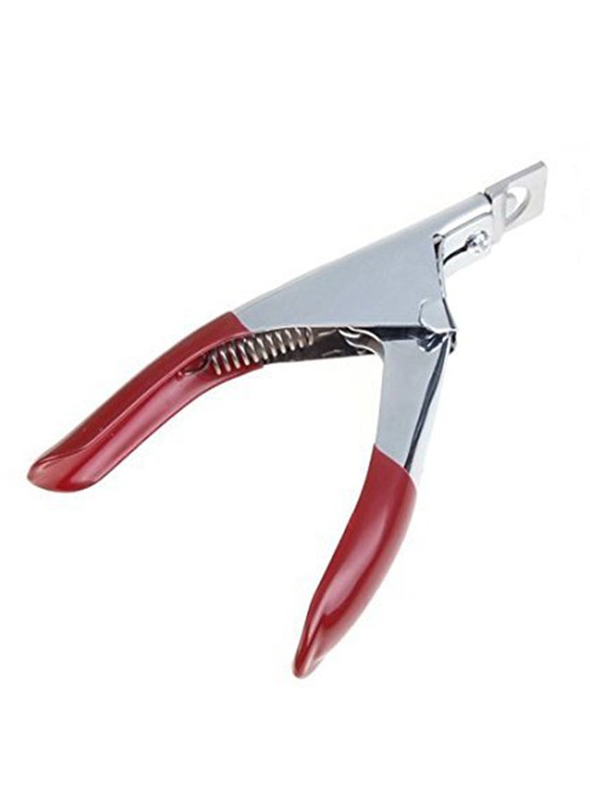 FOK Nail Art Edge Cutter Tool Red/Silver  - Image 1