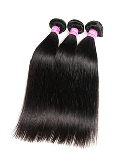 VRBest 3 Piece Brazilian Straight Bundles Human Hair Extensions Black 12,14,16inch 