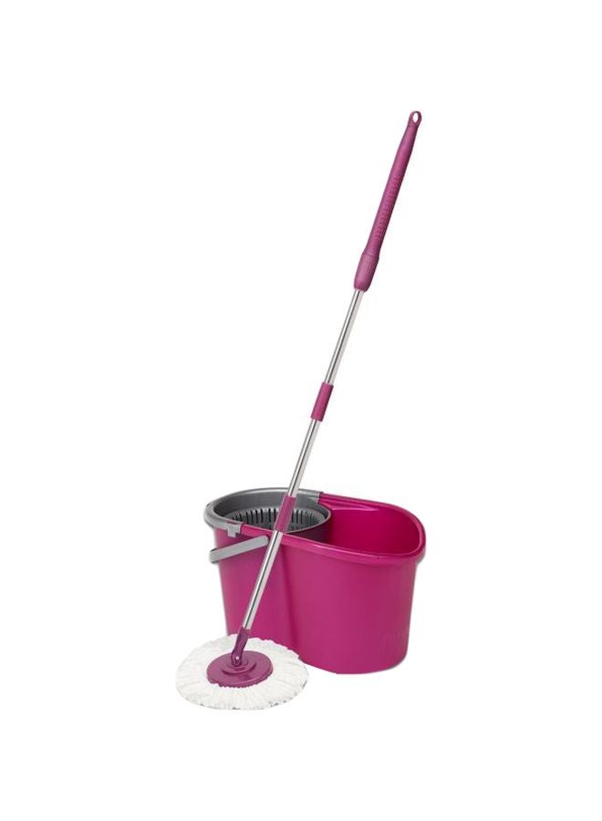 Parex 2-Piece Cleaning Solution-360 Degree Spin Mop With Bucket Set Purple/Grey - Image 1
