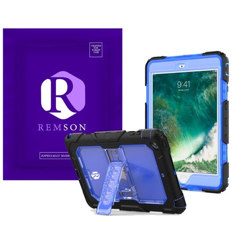 Rugged Shockproof Drop Protection Cover With Kickstand/Shoulder Strap For Apple Ipad Mini 1/2/3 Clear Blue
