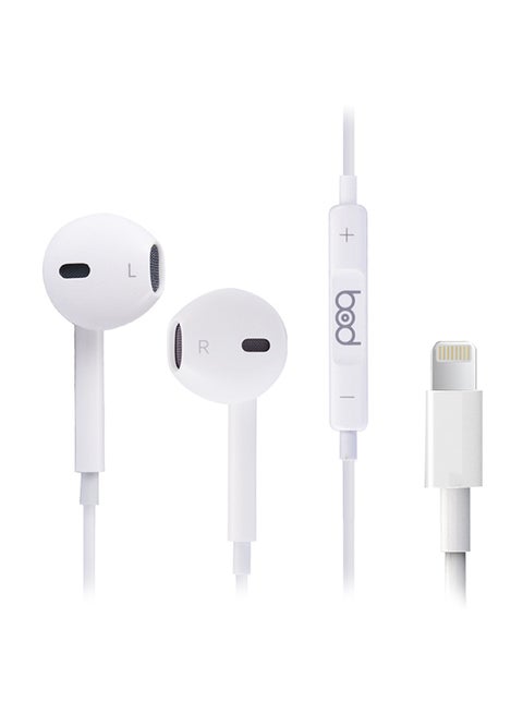 Earbuds With Lightning Connector White