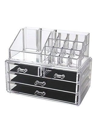 Plastic Acrylic Multi Grid Makeup Organizer 9.4x7.5x5.9 Inch Clear - v1580131732/N33929259A_1