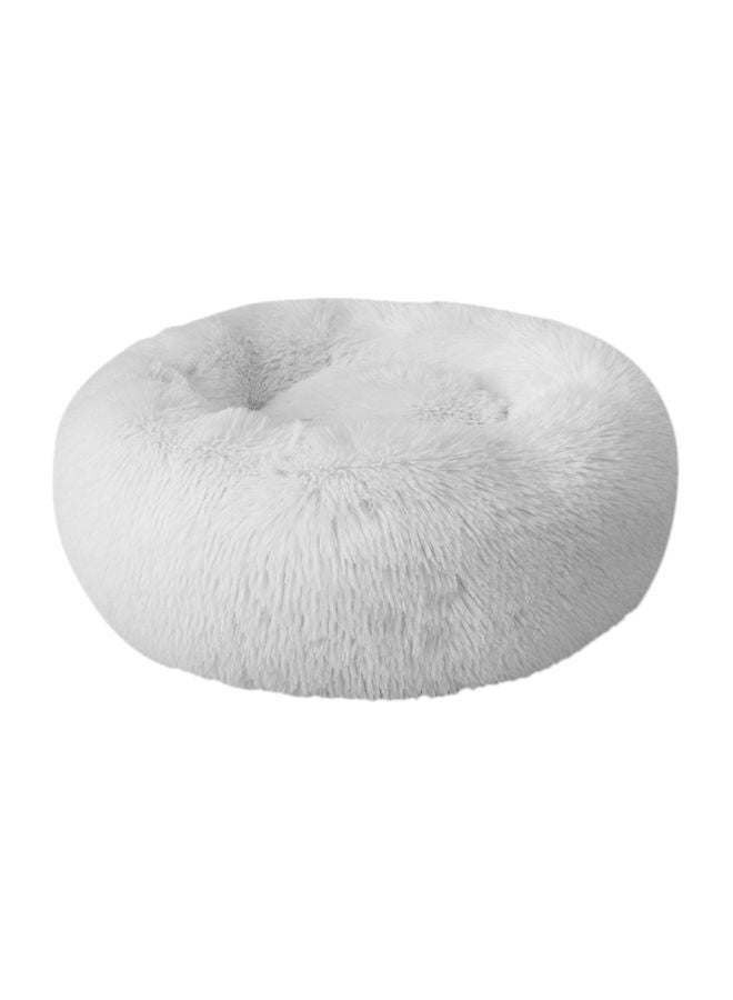 Blusea Round Plush Pet Bed White - Image 1