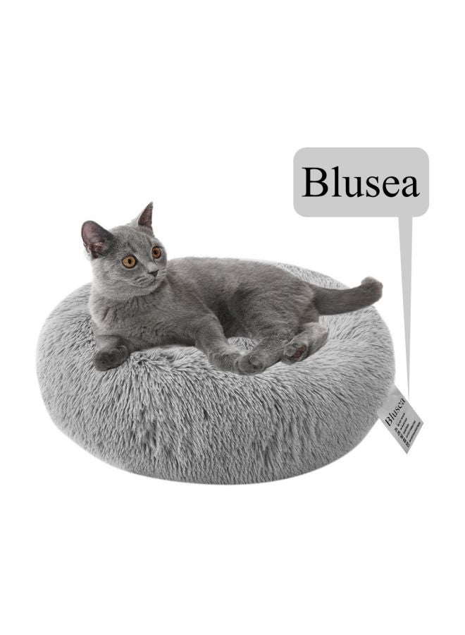 Blusea Round Plush Bed Light Grey 50cm - Image 2