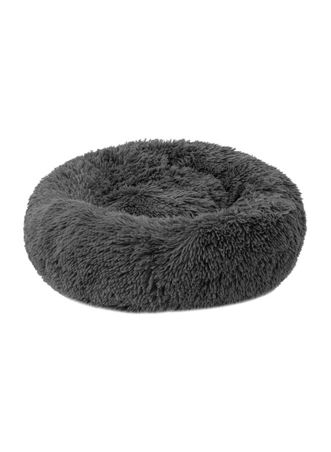 Blusea Round Plush Pet Bed Dark Grey 40cm - Image 1