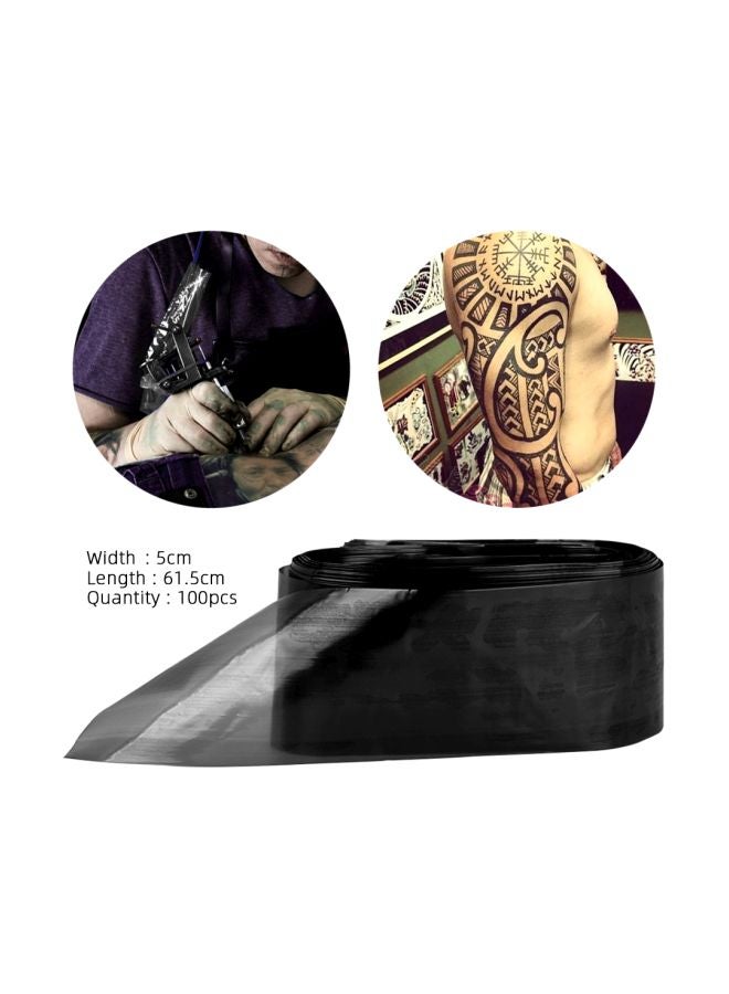 آنسيلف طقم حقائب بأكمام مزودة بمشبك للاستخدام مرة واحدة مكون من 100 قطعة أسود - Image 4