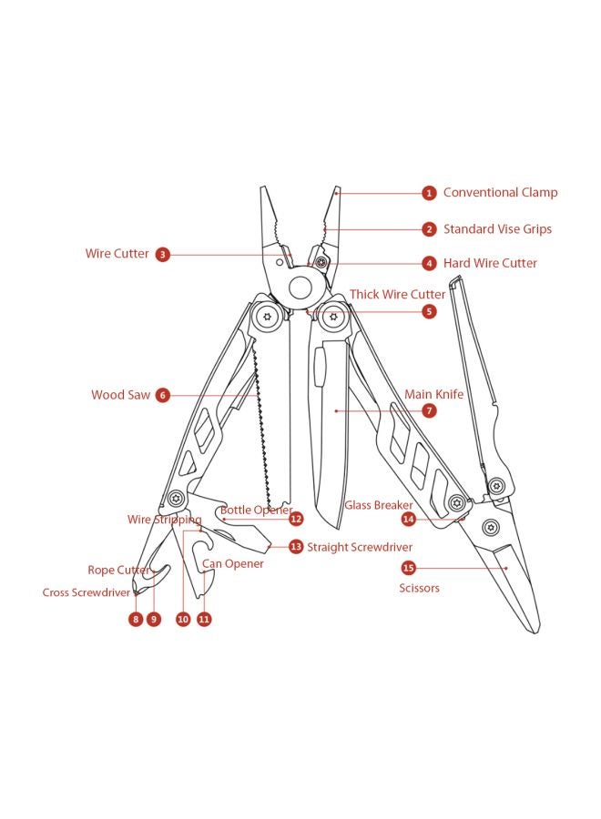 Multi-Function Pocket Folding Knifes Silver