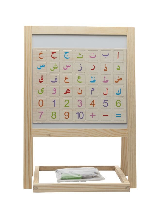 لوح رسم بوجهين البني/الأبيض - Image 1