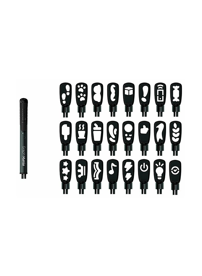 Maped Pack Of 10 Graph Mania Porous Point Pen With Stencil Cap Multicolour  - Image 3