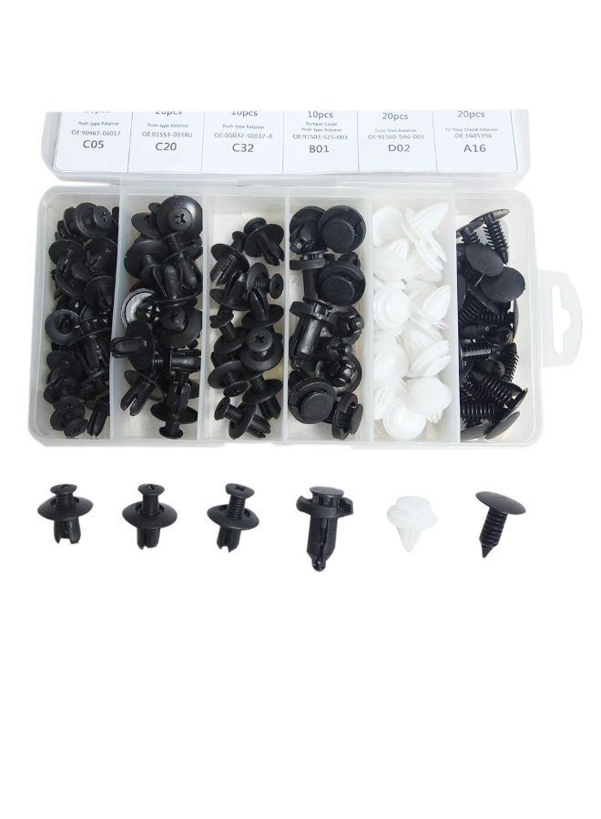 Generic 100-Piece Car Retainer Trim Clip Set With Removal Tool  - Image 2