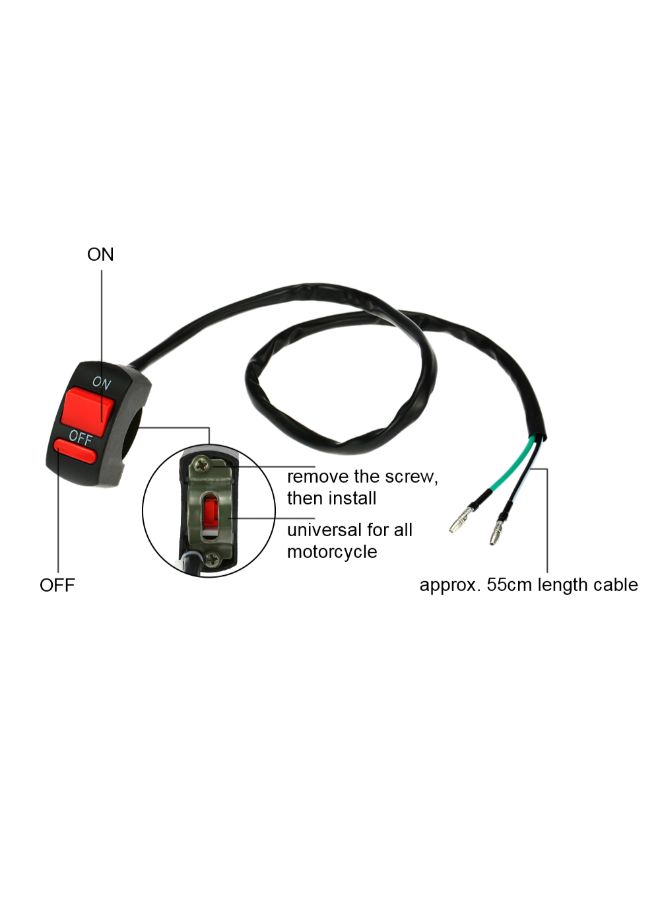 Generic Universal Motorcycle Handlebar Light Switch  - Image 2
