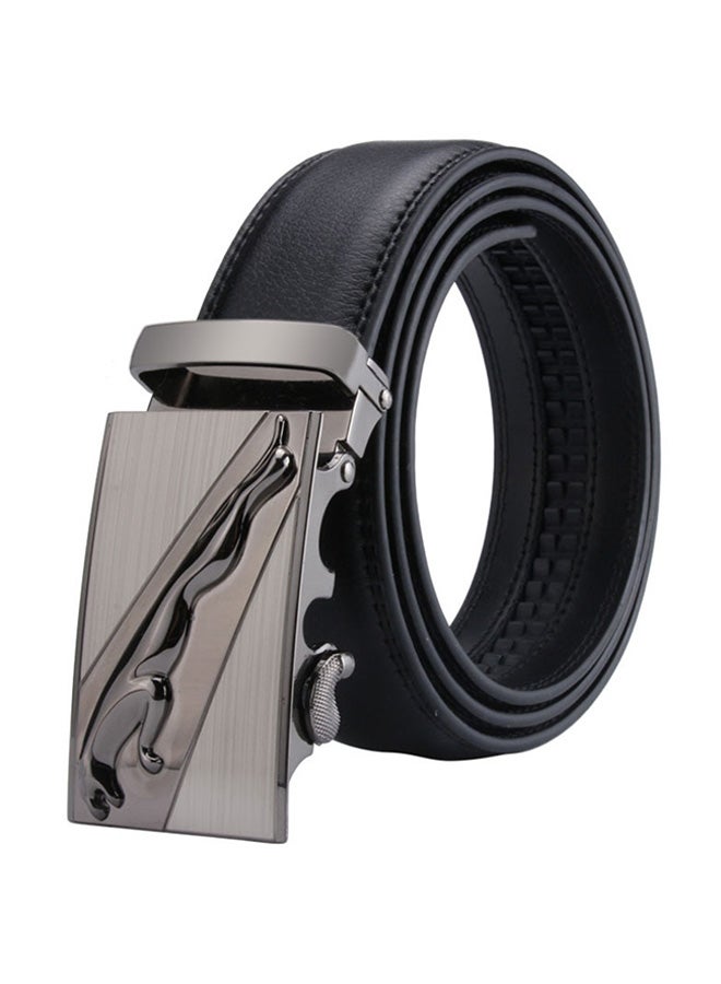 Generic Genuine Leather Belt With Automatic Locking Buckle Black 
