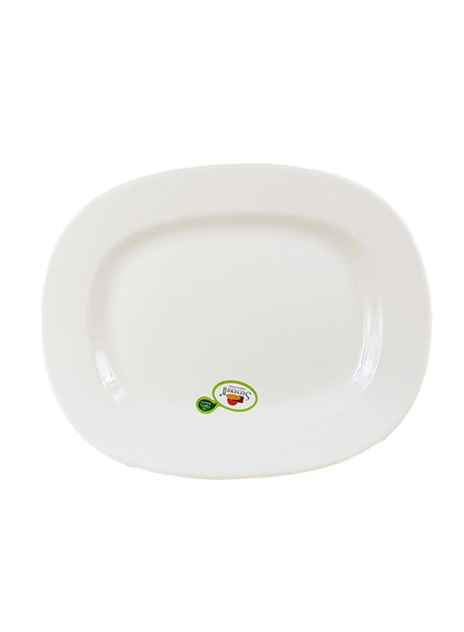Servewell - Melamine Oval Shape Platter White 36 x 31centimeter - Image 1