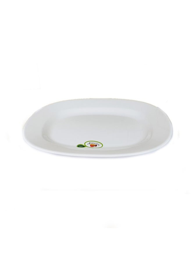 Servewell - Melamine Oval Shape Platter White 36 x 31centimeter - Image 1