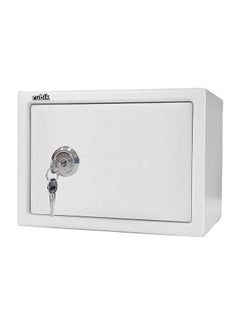 Simple Security Safe Box With Key White 25 x 35 x 25cm