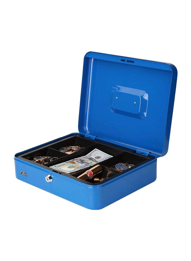 روبيك خزانة بتصميم صندوق مقسم لحفظ المال قابلة للنقل ومزودة بقفل أزرق 30 x 24 x 9Ø³Ù†ØªÙŠÙ…ØªØ± - Image 2