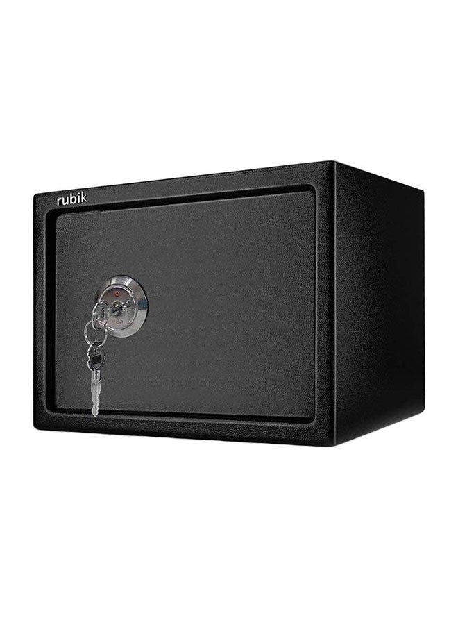 Rubik Simple Security Safe Box With Key Black 25 x 35 x 25centimeter - Image 1