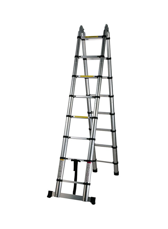 Portable Multi-Use Extension Telescopic Ladder Silver 2.2meter - Image 1