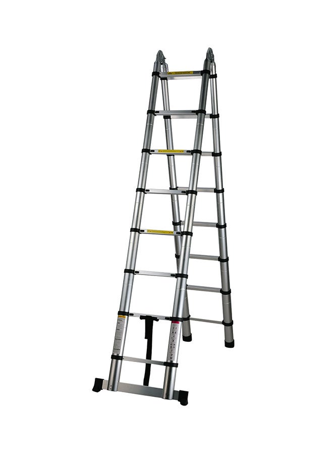 Portable Multi-Use Extension Telescopic Ladder Silver 1.9meter - Image 1