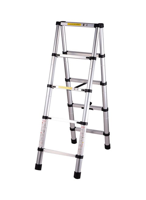 Portable Multi-Use Extension Telescopic Ladder Silver 2.9meter