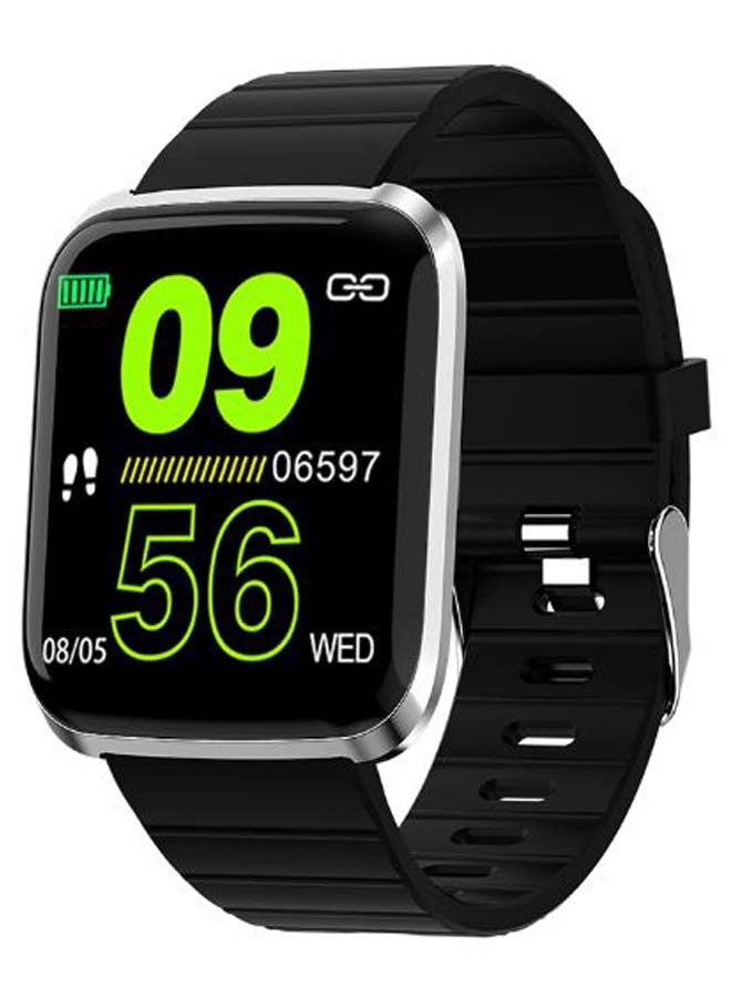 ساعة يد رياضية ذكية لمُراقبة مُعدل ضربات القلب أسود/ فضي - Image 1