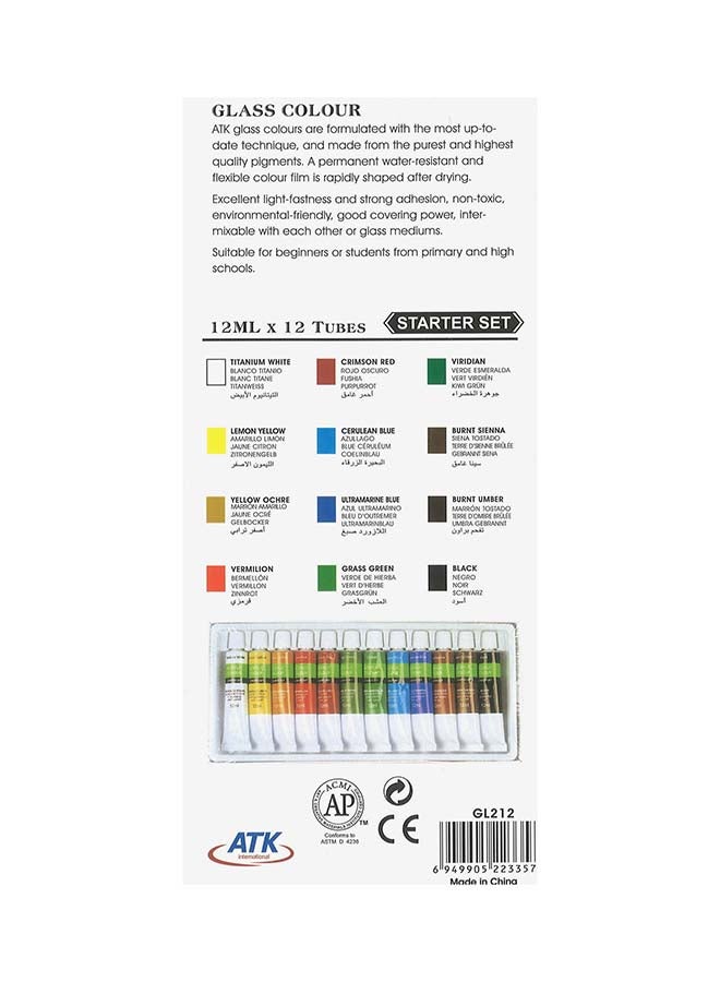 ATK 12-Piece Glass Colour Starter Set Multicolour - Image 3