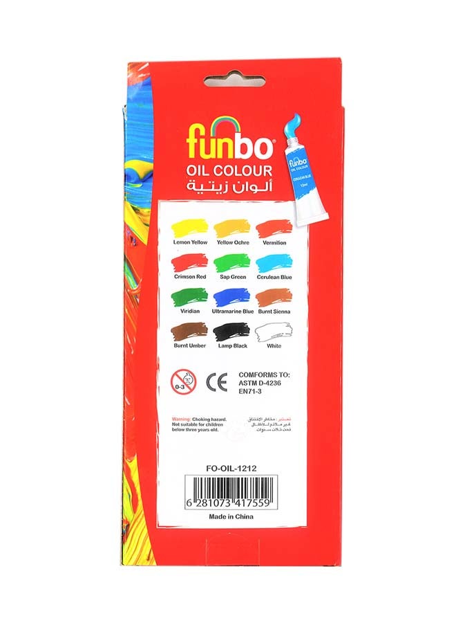 Funbo Oil Colour Set 12x12ml Multicolour  - Image 3