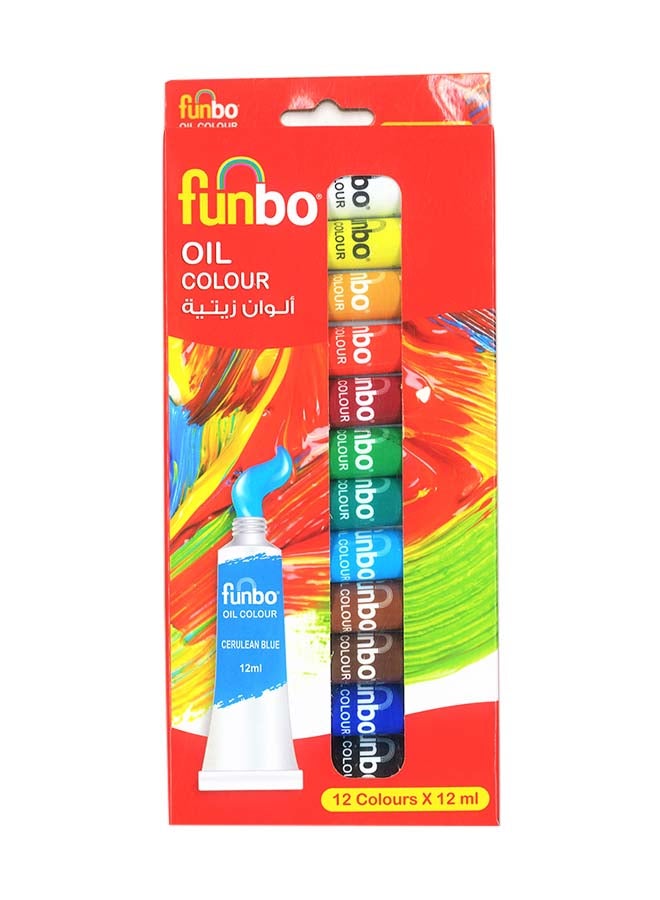 Funbo Oil Colour Set 12x12ml Multicolour  - Image 2
